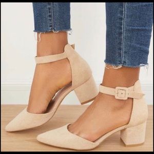 Brand new nude suede heels